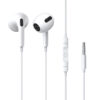 Enjoy rich, immersive audio with the BASEUS Encok H17 3.5mm Lateral In-Ear Wired Earphones in White.