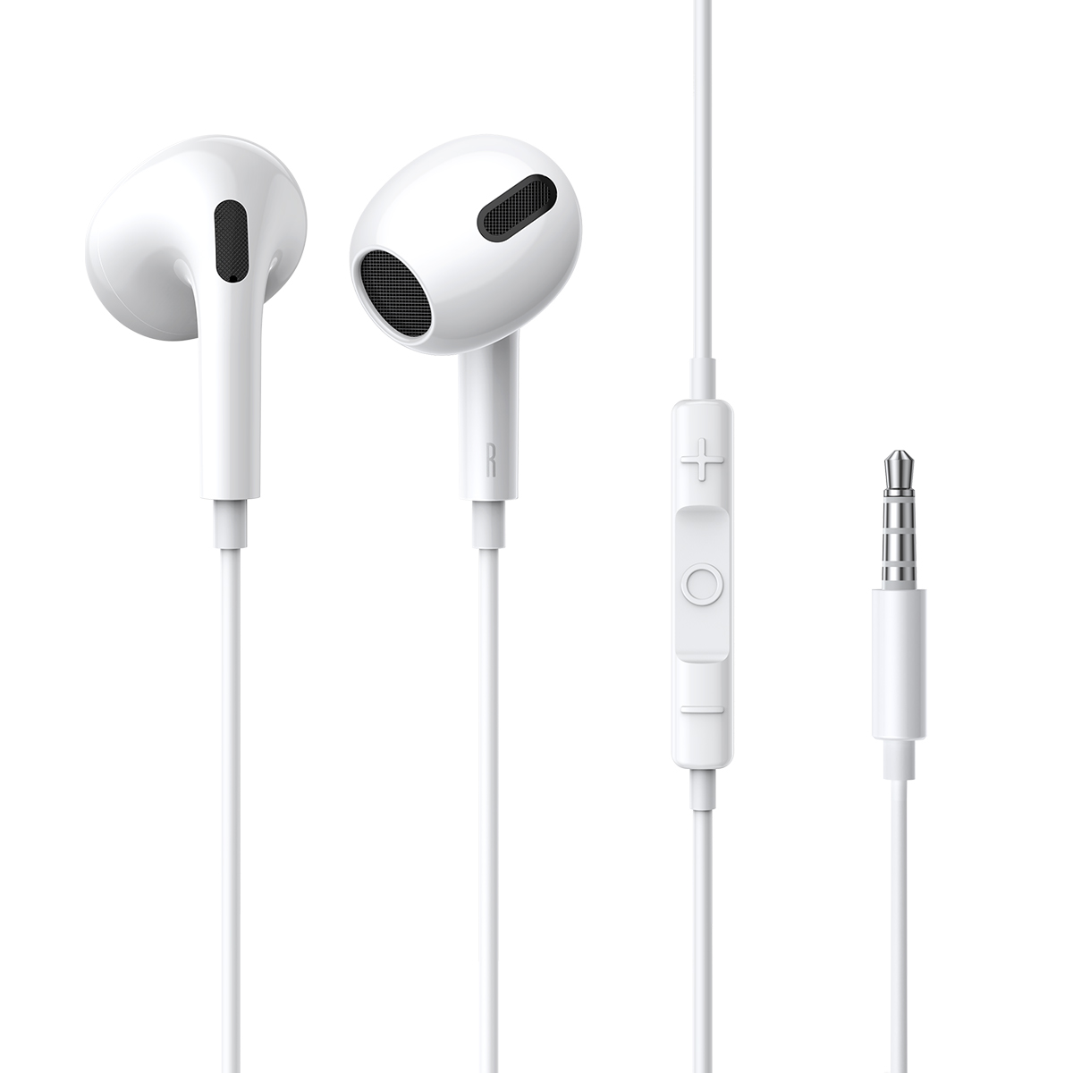 Enjoy rich, immersive audio with the BASEUS Encok H17 3.5mm Lateral In-Ear Wired Earphones in White.