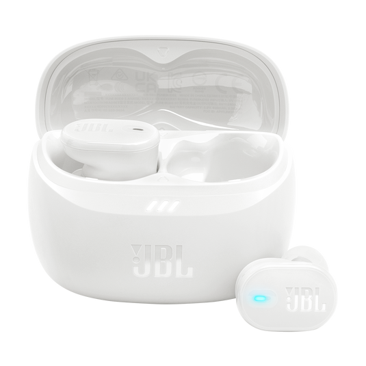 Elevate your everyday listening experience with the JBL Tune Buds 2 True Wireless In-Ear Earbuds With Mic – White