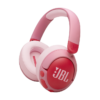 Give your child the ultimate safe listening experience with the JBL JR 470NC Wireless Noise Cancelling Over-Ear Headphones in Pink.