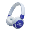Give your child the gift of safe, high-quality sound with the JBL JR 320BT Bluetooth Wireless Over-Ear Headphones in Blue.