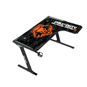 GAMEON CALL OF DUTY RGB FLOWING LIGHT GAMING DESK WITH TABLE MOUSE PAD BLKOPS6-RAPTOR-R