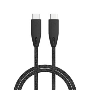 POWEROLOGY BRAIDED USB C TO USB C CHARGING CABLE 100W 2M BLACK PBCC2BK