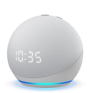 AMAZON ECHO DOT (4TH GEN) SPEAKER WITH CLOCK WHITE B7W644