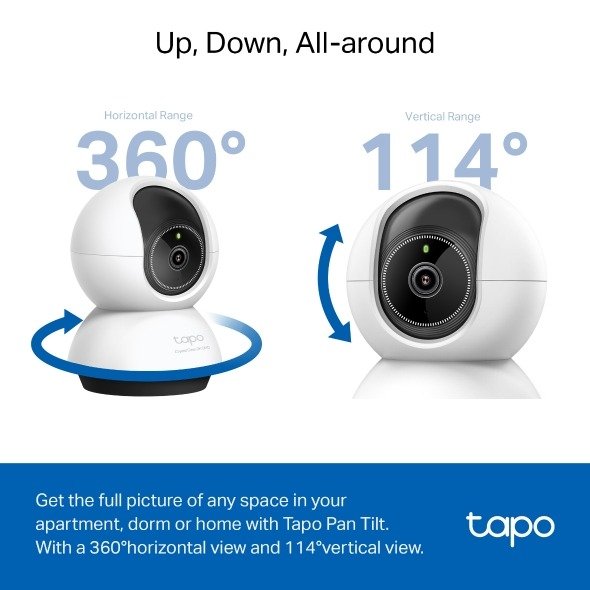 TP-Link Pan/Tilt AI Home Security WiFi Camera - Tapo 2K QHD TC72 - Image 7