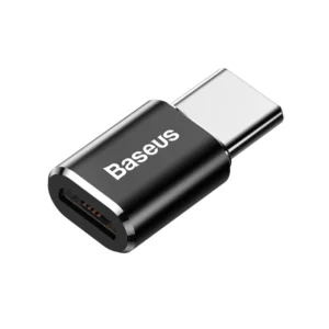 BASEUS MINI MICRO FEMALE TO TYPE -C MALE CONVERT BLACK CAMOTG-01