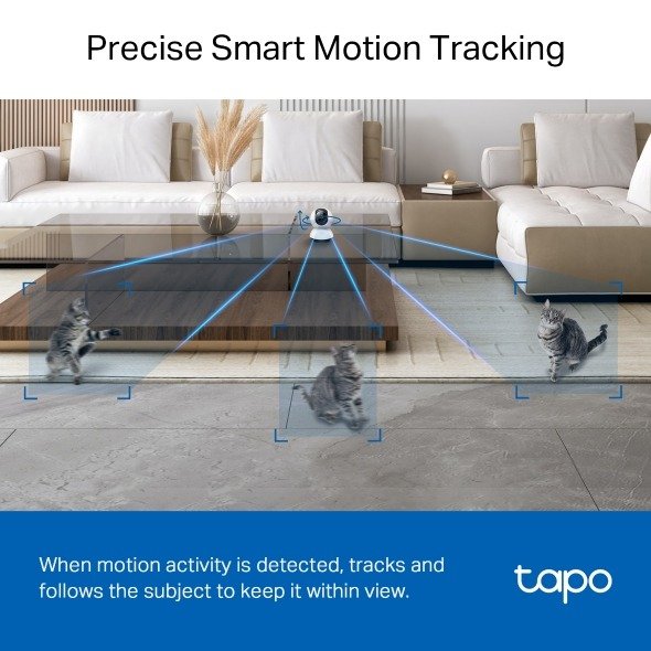 TP-Link Pan/Tilt AI Home Security WiFi Camera - Tapo 2K QHD TC72 - Image 3