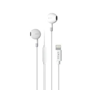 Enhance your everyday audio experience with the PAWA Chords Lite Edition Stereo Earphones with Lightning Connector in white