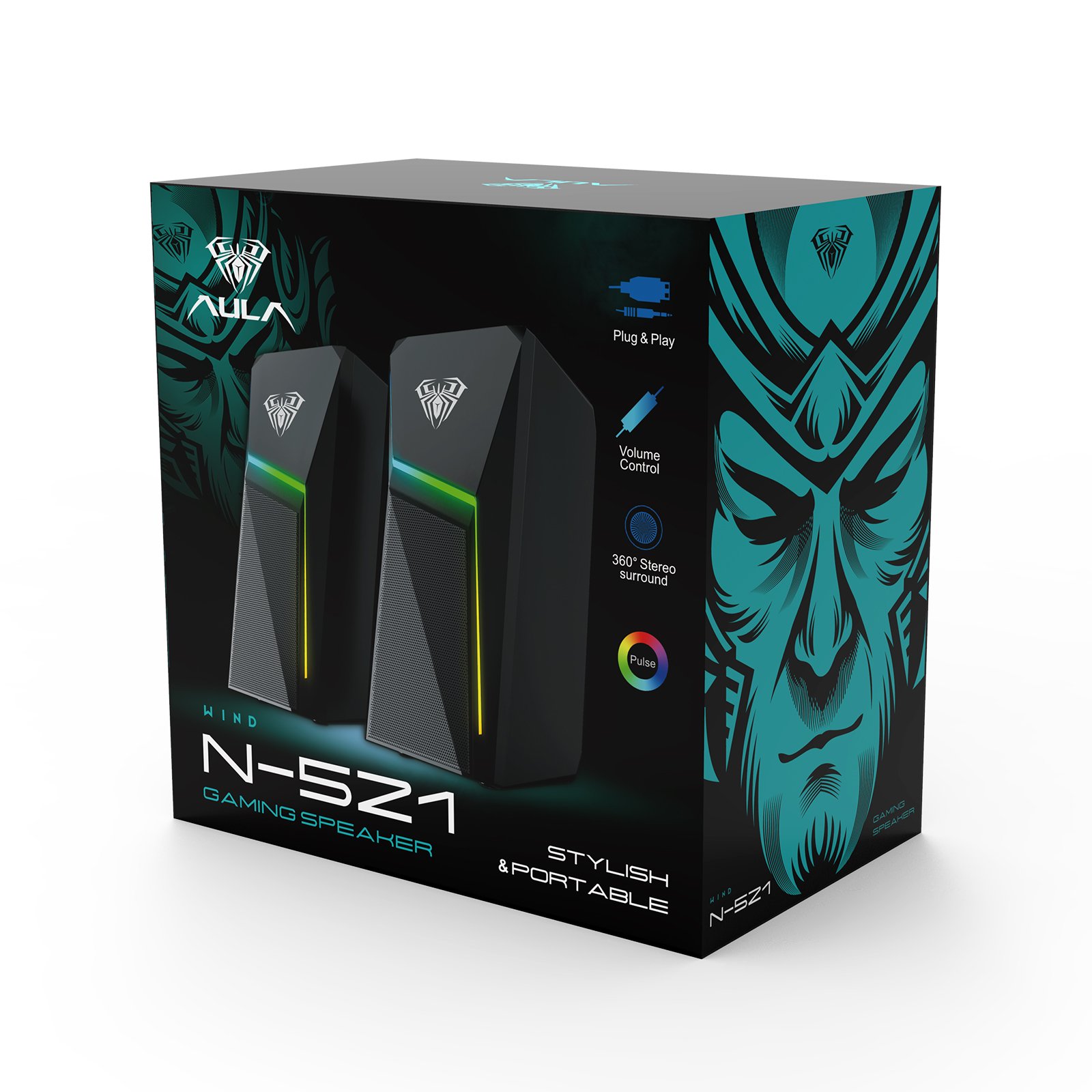 AULA Wind Gaming Speaker (N-521) - Stylish, Portable, and Powerful Audio for Gamers - Image 3
