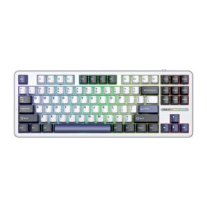 AULA F87 Midnight Dream Mechanical Gaming Keyboard (87 Keys, 80%, RGB, Tri-Mode, Reaper Switch) - Compact Design with Stunning Lighting