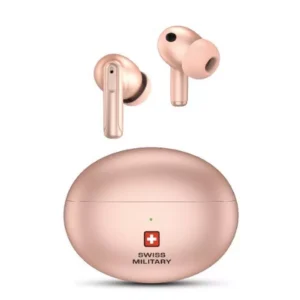 Step into a world of immersive sound with the Swiss Military Victor 3 Active Noise Cancelling (ANC) ENC Wireless Earbuds in elegant pink.