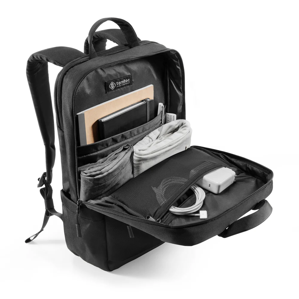 Tomtoc Navigator T71 15.6-inch Laptop Backpack (Black, T71M1D1) - Sleek and Durable Travel Companion - Image 12