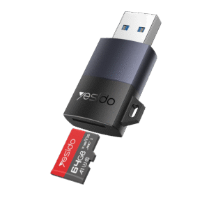 Take your data transfer capabilities to the next level with the YESIDO GS36 USB A to TF Card Reader.
