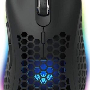 AULA Wind Gaming Mouse (Black, Rainbow Backlight, F810) - Stylish Design with Precision Control