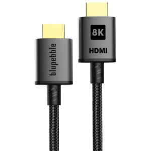 BLUPEBBLE 8K HDMI TO HDMI 2.1 ALUMINUM HOUSING SUPPORT 8K/60HZ,4K/240HZ CABLE 2M GRAY BP-HD8KGEN2-A