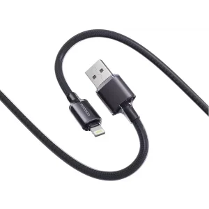 Charge your Apple devices efficiently and securely with the PORODO USB-A to Lightning Braided Cable PD12W.