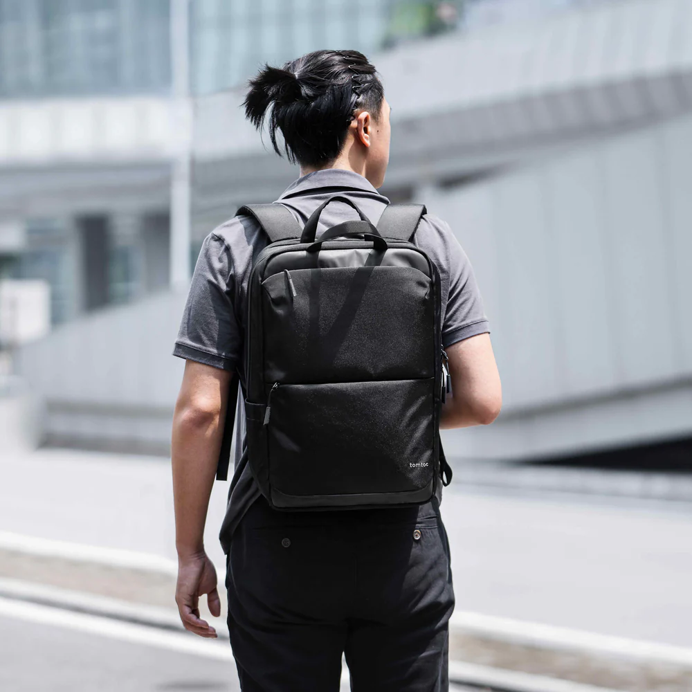 Tomtoc Navigator T71 15.6-inch Laptop Backpack (Black, T71M1D1) - Sleek and Durable Travel Companion - Image 3