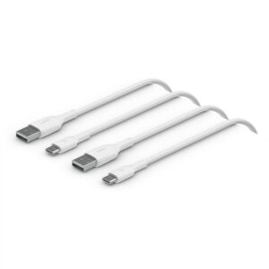 BELKIN USB A TO USB C 1M CABLE 2 PACK WHITE CAB001BT1MWH2PK