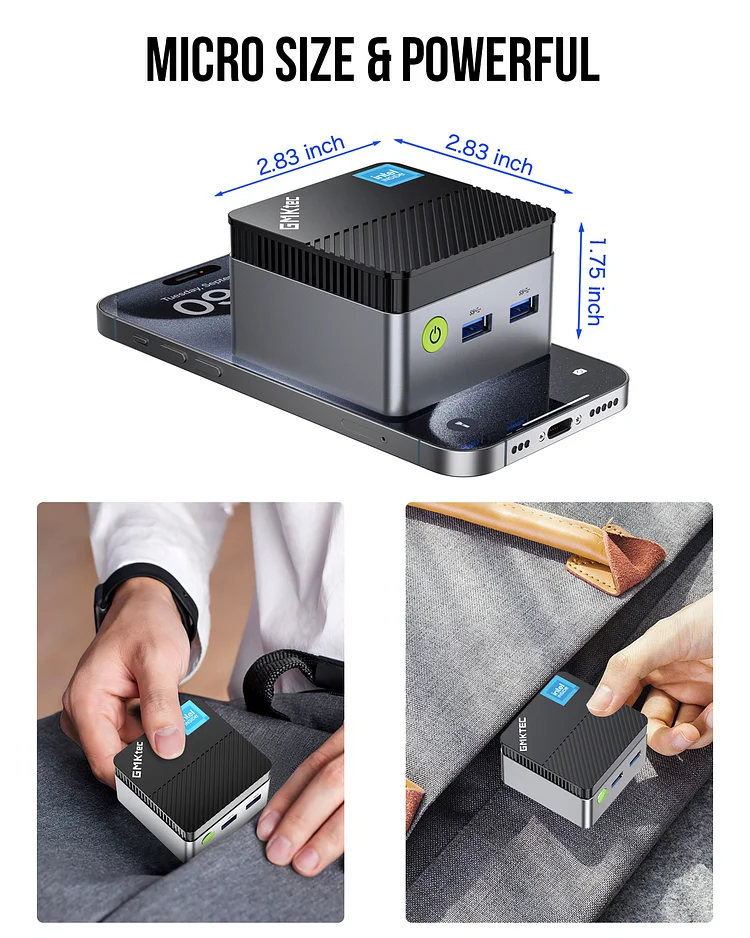 GMKtec Mini PC NUCBOX-G5 - Intel N97, 12GB RAM, 512GB SSD, Windows 11 Pro, Compact Design - Image 4
