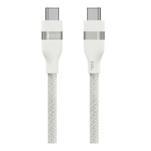 ANKER USB C TO USB C 240W UPCYCLED BRAIDED 3FT CABLE WHITE A82E2H21
