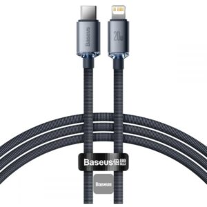 Experience fast charging with sophisticated style using the BASEUS Crystal Shine 20W Type-C to Lightning Cable.