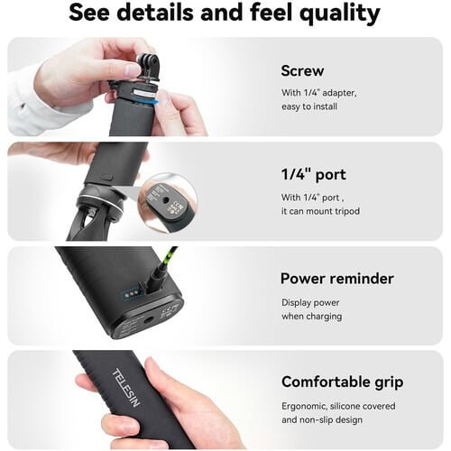 TELESIN RECHARGABLE SELFIE STICK TE-CSS-001 - Image 5