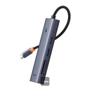 BASEUS ULTRAJOY SERIES 7 PORT HUB DOCKING STATION TYPE C TO HDMI 4K 60HZ USB3.0 TF3 SPACE GRAY