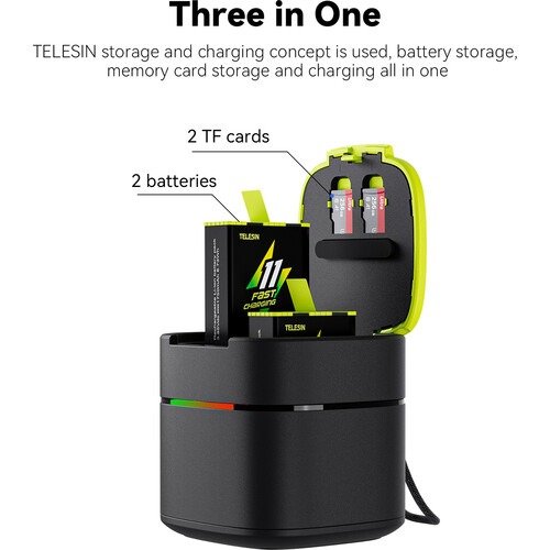 Telesin Battery Fast Charging Box for GoPro Hero 9/10/11/12 Black - FCC-001 - Image 6