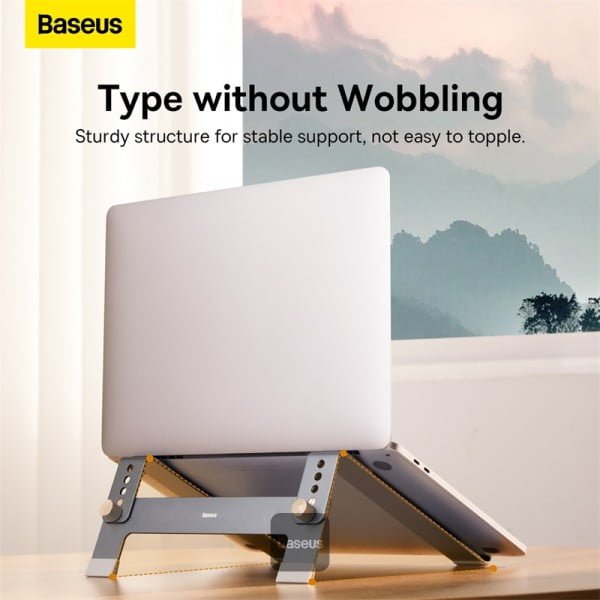 BASEUS ULTRASTABLE SERIES DESKTOP LAPTOP STAND 4 GEAR ADJUSTABLE SPACE GRAY - Image 8