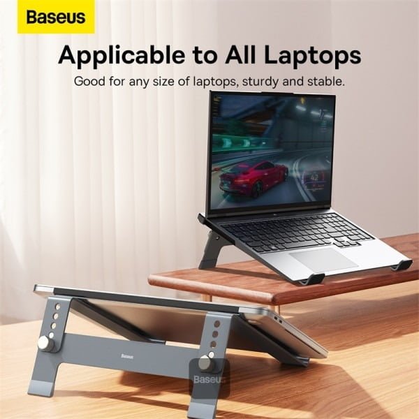 BASEUS ULTRASTABLE SERIES DESKTOP LAPTOP STAND 4 GEAR ADJUSTABLE SPACE GRAY - Image 4