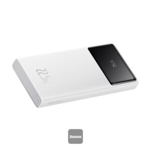 BASEUS STAR LORD DIGITAL DISPLAY FAST CHARGING 10000MAH PD 30W POWER BANK WHITE