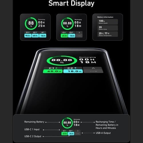 ANKER PRIME MULTI DEVICE 20000MAH 200W FAST CHARGING POWERBANK A1336011 - Image 5