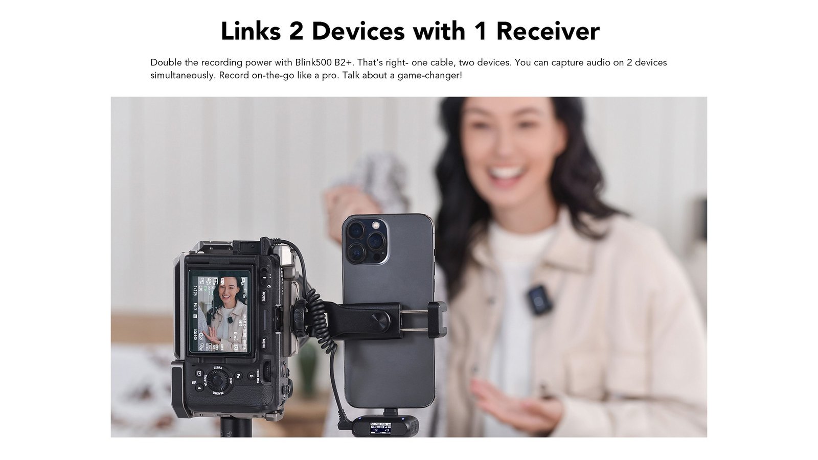 Saramonic 4-in-1 Wireless Microphone System in Black - Blink500 B2+ - Image 10