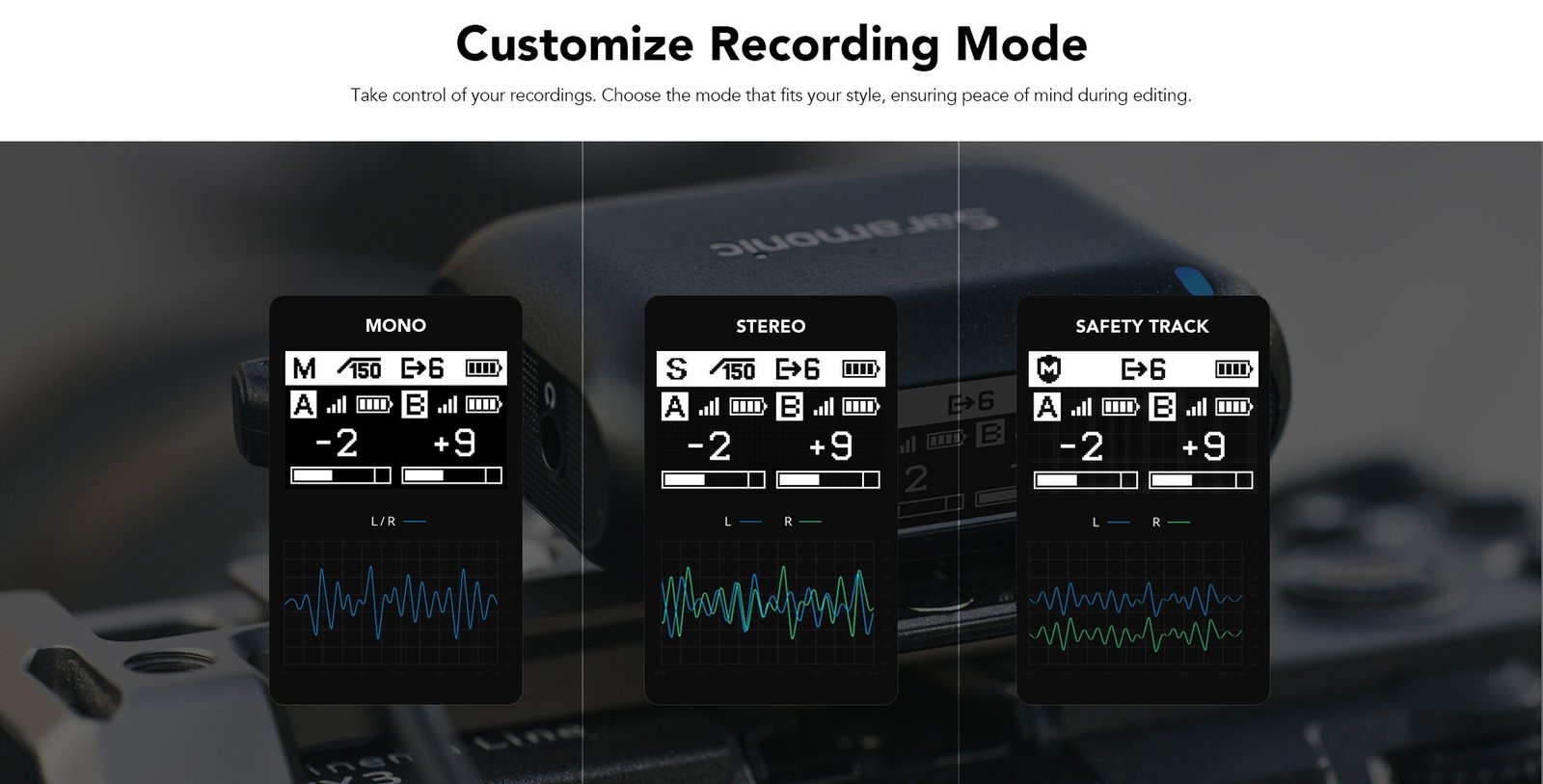 Saramonic 4-in-1 Wireless Microphone System in Black - Blink500 B2+ - Image 5