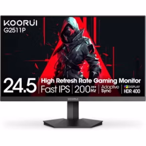 KOORUI 24.5 INCH FHD 1920X1080 200HZ 1MS IPS PANEL GAMING MONITOR G2511P