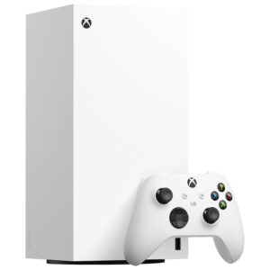 Experience next-level gaming with the powerful and sleek Xbox Series X Gaming Console (EP2-00692) in Robot White.