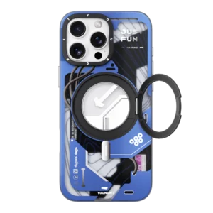 Redefine futuristic protection with the YOUNGKIT iPhone 16 Pro Starship Case – Blue Blade (XJZHJ003).