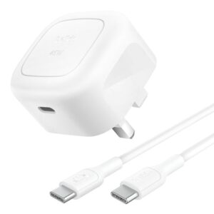 Experience fast, efficient charging with the BELKIN BOOST CHARGE Compact USB-C Wall Charger 45W in White.