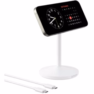 ANKER MAGGO ULTRA FAST QI2 WIRELESS CHARGER STAND WITH USB-C CABLE WHITE A25X1H21
