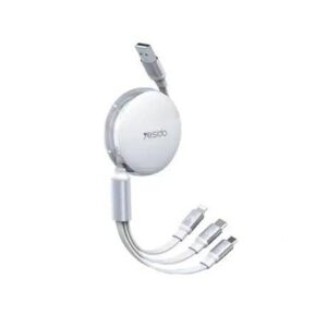 Simplify your charging routine with the YESIDO CA117 3-in-1 Retractable Cable.