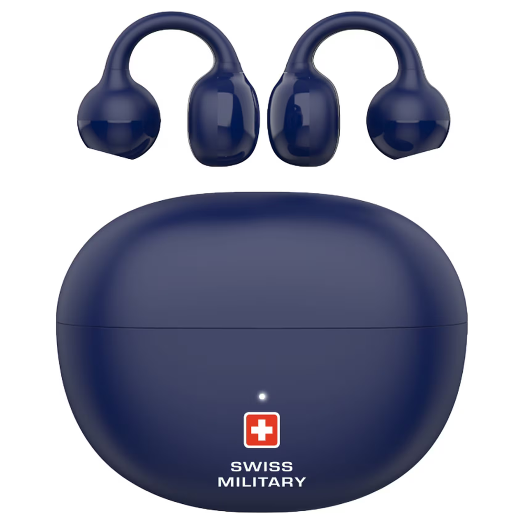 Upgrade your audio experience with the Swiss Military Delta 6 True Wireless Stereo Earbuds in sleek blue.