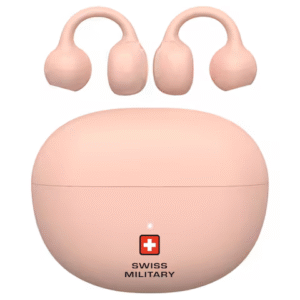 Add a splash of color to your everyday audio experience with the Swiss Military Delta 6 True Wireless Stereo Earbuds in pink.