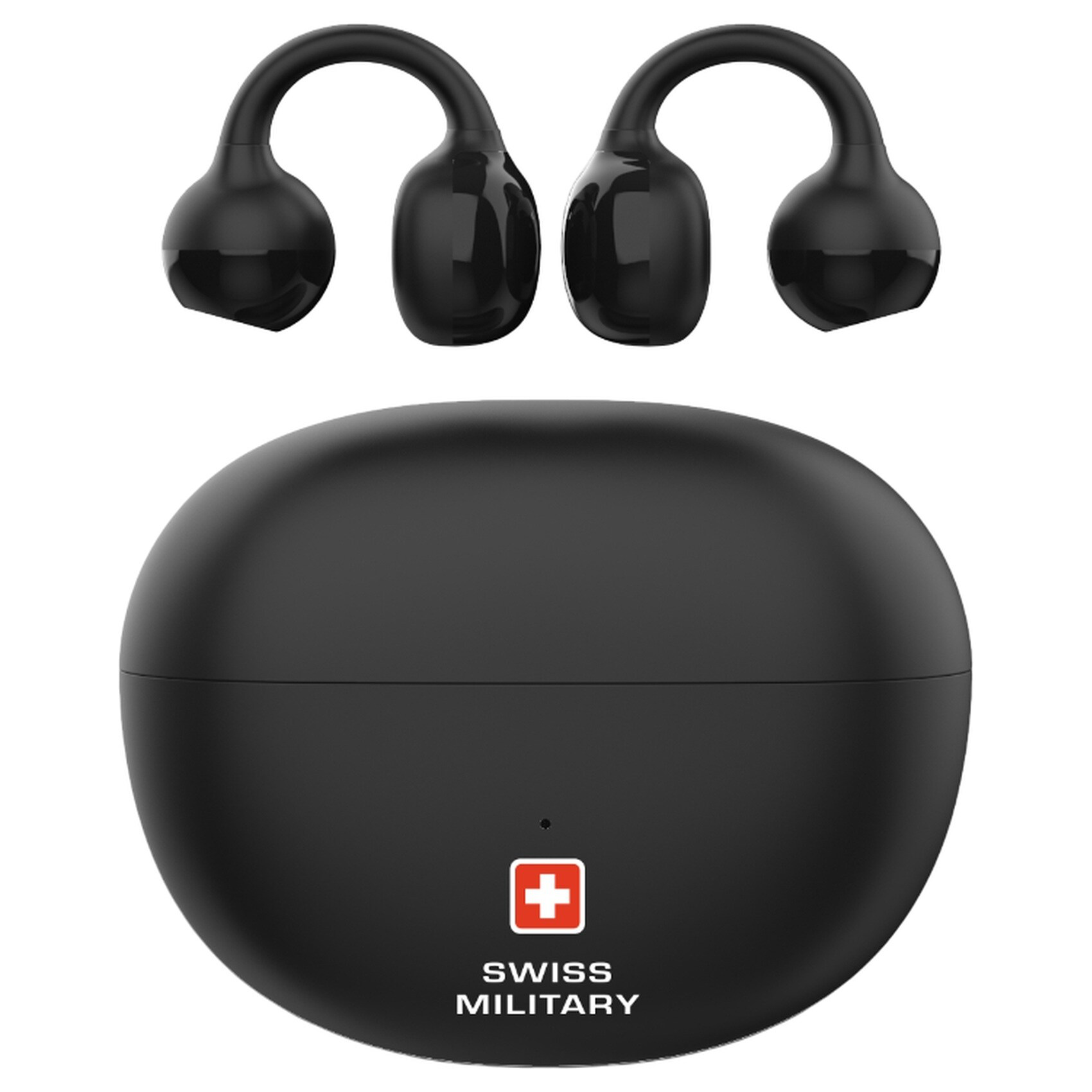 Enhance your daily audio routine with the Swiss Military Delta 6 True Wireless Stereo Earbuds in sleek black.