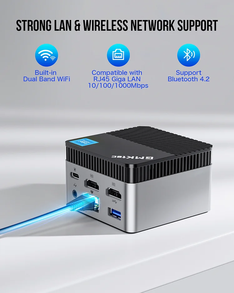 GMKtec Mini PC NUCBOX-G5 - Intel N97, 12GB RAM, 512GB SSD, Windows 11 Pro, Compact Design - Image 7