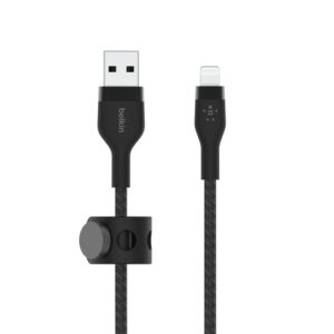 BELKIN BOOST CHARGE PRO FLEX USB A CABLE WITH LIGHTNING CONNECTOR BLACK CAA010BT3MBK