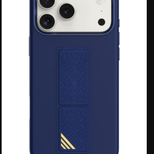 LEVELO IPHONE 17 PRO MAX MORPHIX SILICONE CASE WITH LEATHER GRIP DARK BLUE LVLMRPS17PMDBK