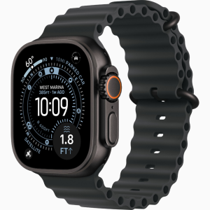 APPLE WATCH ULTRA 3 GPS + CELLULAR 2025 BLACK TITANIUM CASE WITH BALCK OCEAN BAND MF0J4