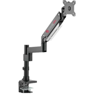 GAMEON GO-2083 POLE MOUNTED GAS SPRING DUAL MONITOR ARM 17-35-INCH BLACK