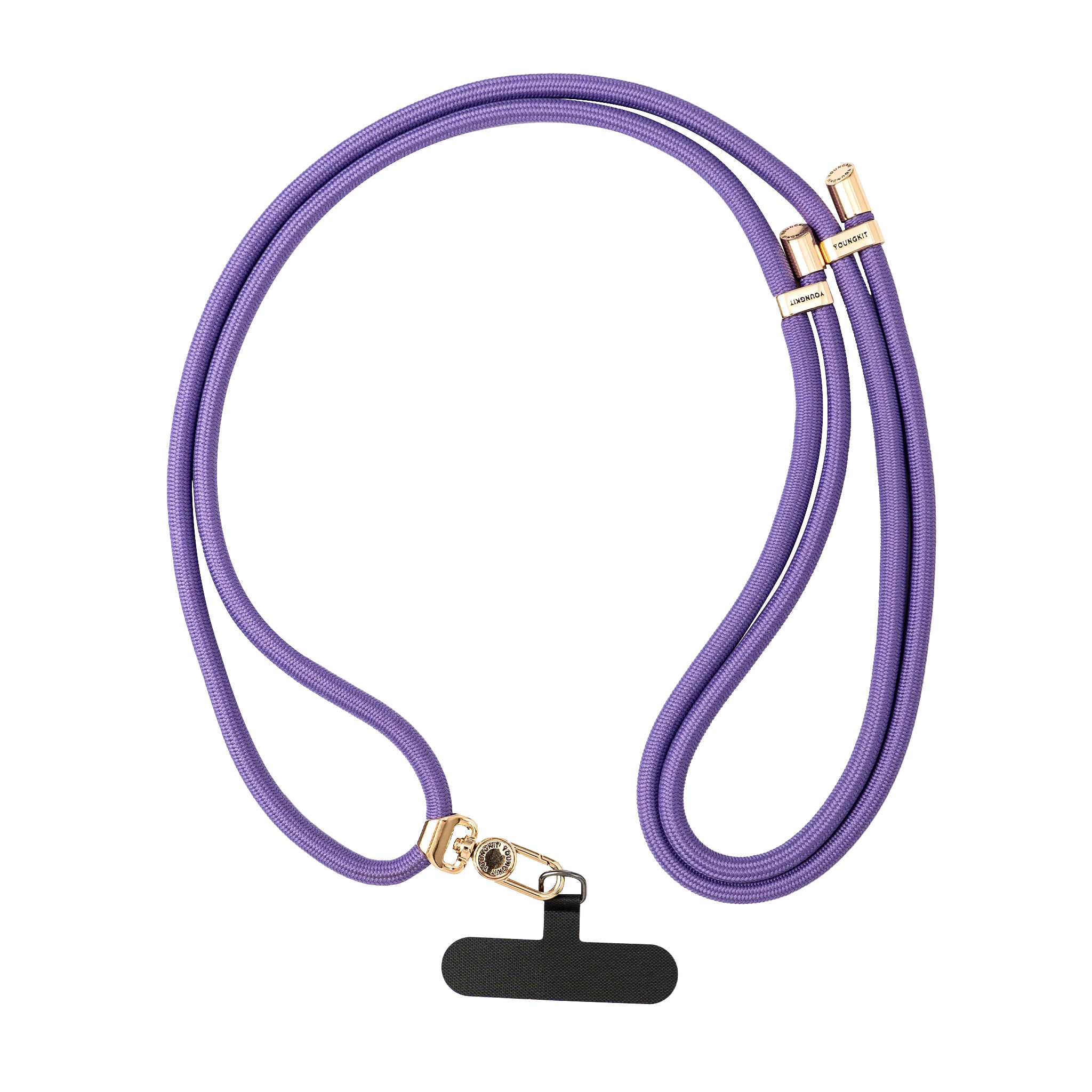 Stay hands-free and organized with the YOUNGKIT Crossbody Lanyard with Strap & Card in bold Purple (YQ001)