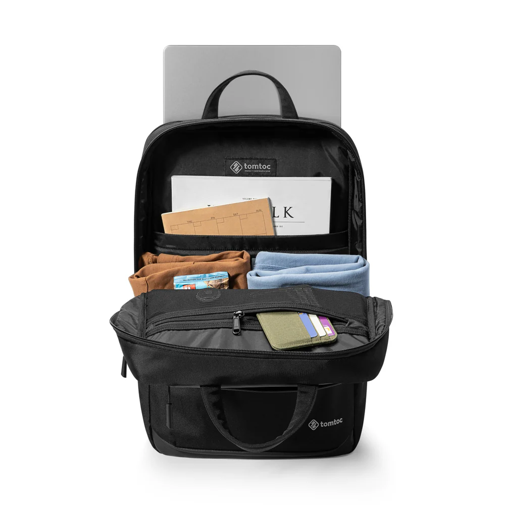 Tomtoc Navigator T71 15.6-inch Laptop Backpack (Black, T71M1D1) - Sleek and Durable Travel Companion - Image 10